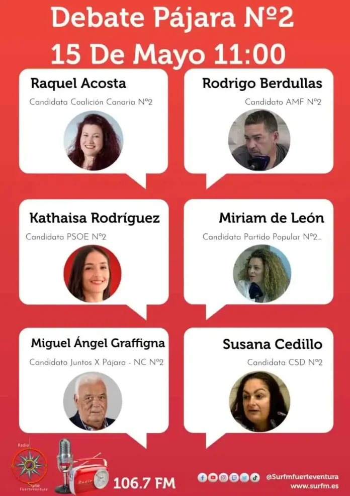 SurFM realizará un Debate Político con los Nº2 de Pájara