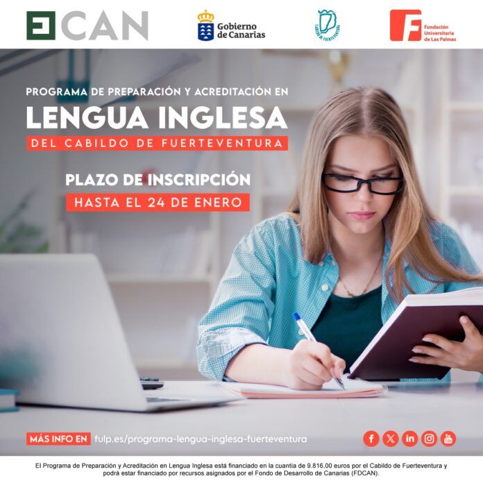 Cabildo y FULP abren las inscripciones del programa para la obtención de acreditación oficial de lengua inglesa